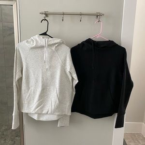 Athleta Stadium Hoodie Fog Gray and Black